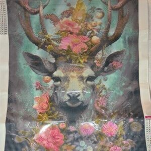 325- Floral Deer Diamond Art Kit